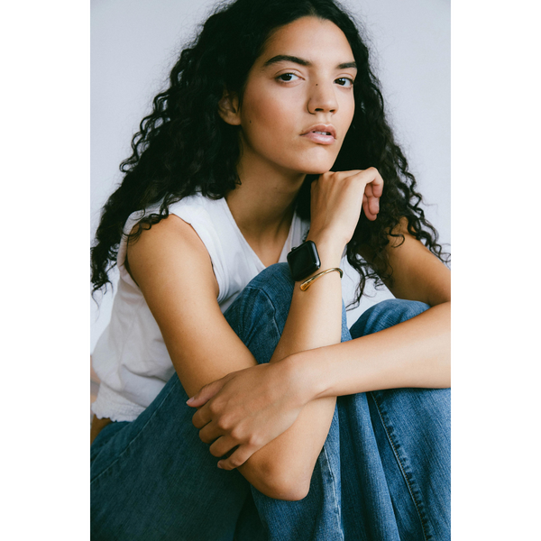 Model Wearing Nero Cuff in 18K Vermeil