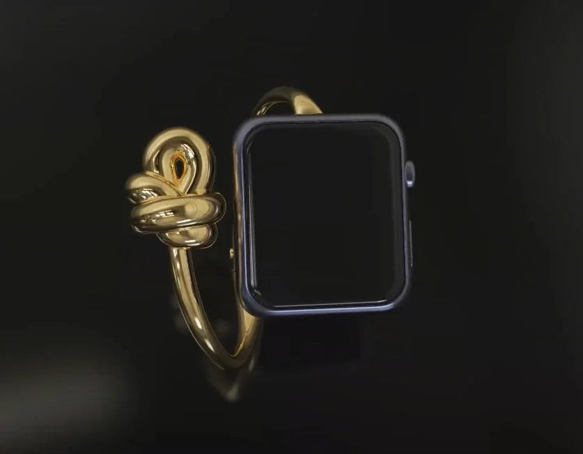 Knotted Cuff in 18K gold plated on apple watch