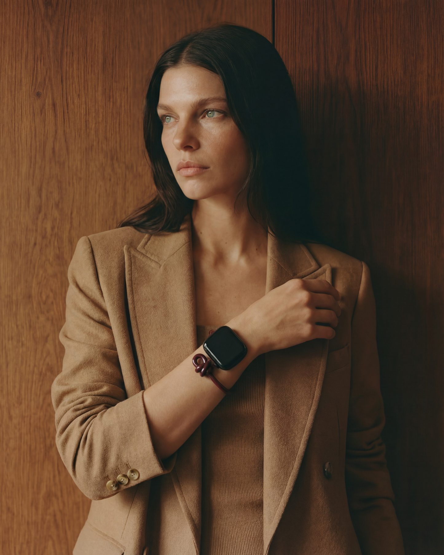 Knotted Cuff in Oxblood Enamel